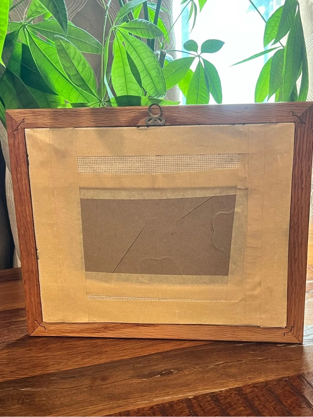 Framed ‘Southerner’ Cross Stitch Wall Art - Blue and Brown
